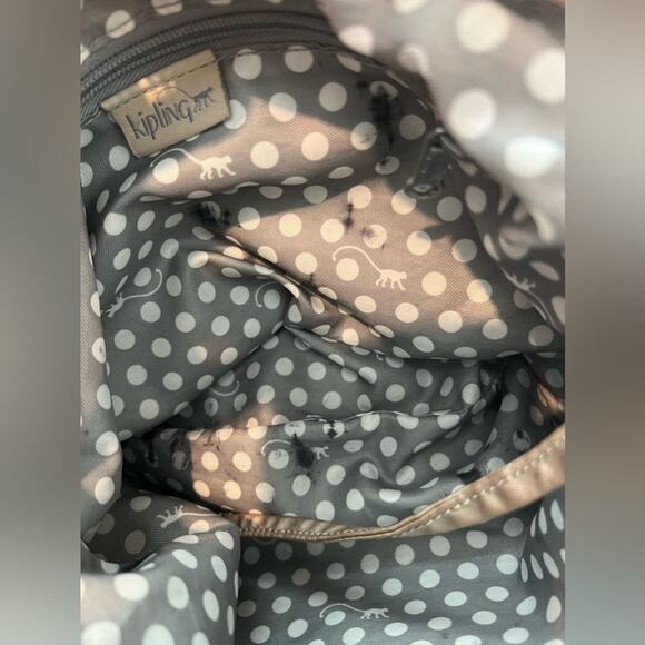 Kipling Adjustable Crossbody Purse Gold Casual Everyday Shoulder Bag Double Zip - Picture 12 of 12